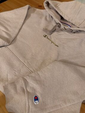 Champion Hooded Sweatshirt with Rose Gold Logo